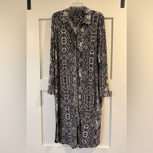Snake Print Shirt Dress